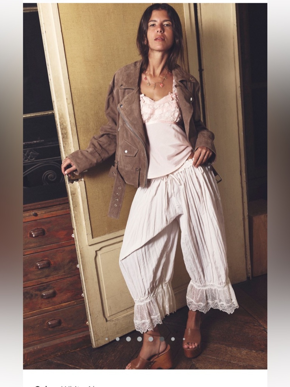 Free People Intimately Forever Young Lace Bloomers in White Alyssium